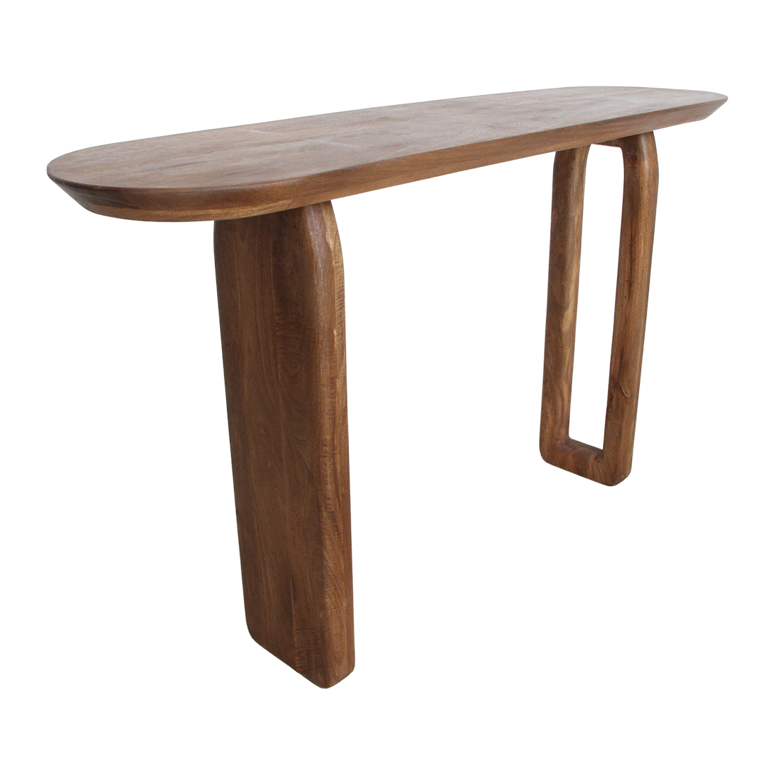 Bullnose Konsolentisch Braun Raw Materials