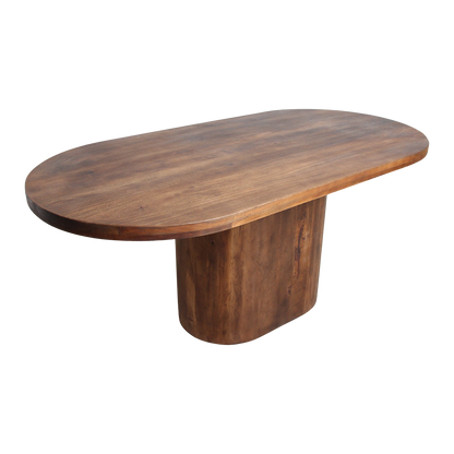 Eettafel Bullnose Oblong Ovaal Mangohout 180cm Raw Materials