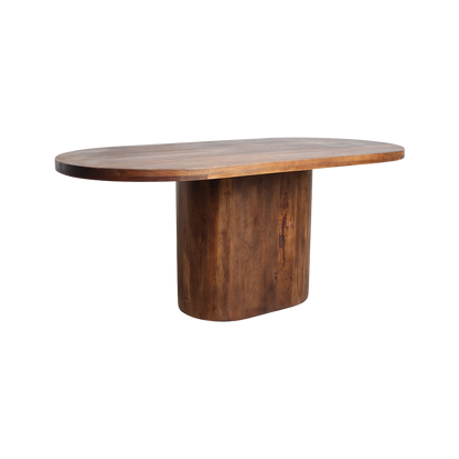 Eettafel Bullnose Oblong Ovaal Mangohout 200cm Raw Materials