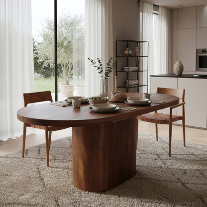Eettafel Bullnose Oblong Ovaal Mangohout 200cm Raw Materials