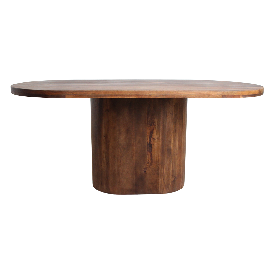 Eettafel Bullnose Oblong Ovaal Mangohout 200cm Raw Materials