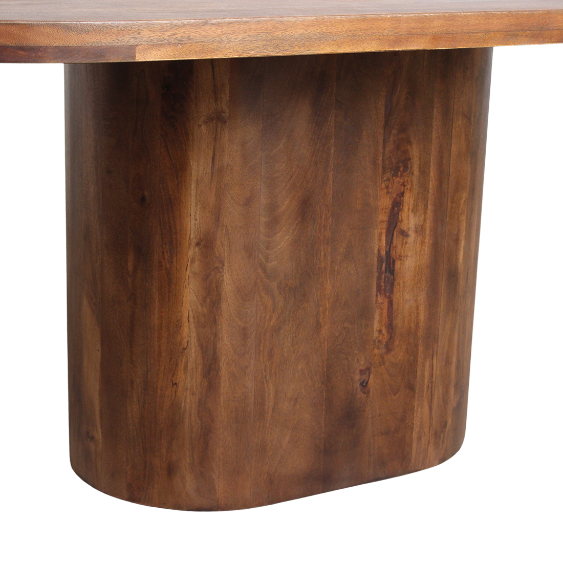 Eettafel Bullnose Oblong Ovaal Mangohout 200cm Raw Materials