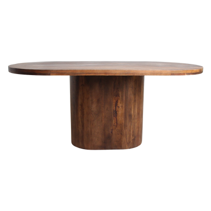 Eettafel Bullnose Oblong Ovaal Mangohout 240cm Raw Materials