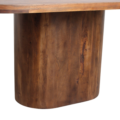 Eettafel Bullnose Oblong Ovaal Mangohout 240cm Raw Materials