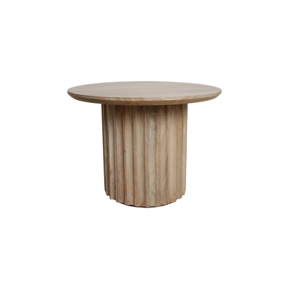 Bijzettafel Reversed Fluted Naturel 55cm Raw Materials