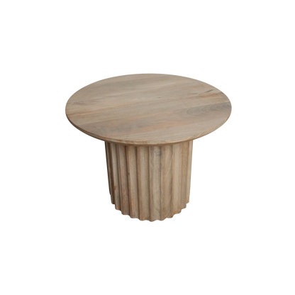 Bijzettafel Reversed Fluted Naturel 55cm Raw Materials