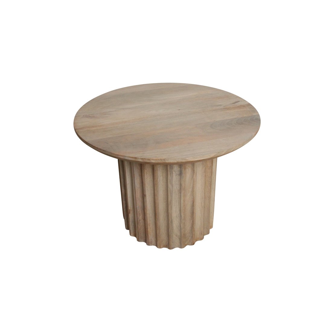Bijzettafel Reversed Fluted Naturel 55cm Raw Materials