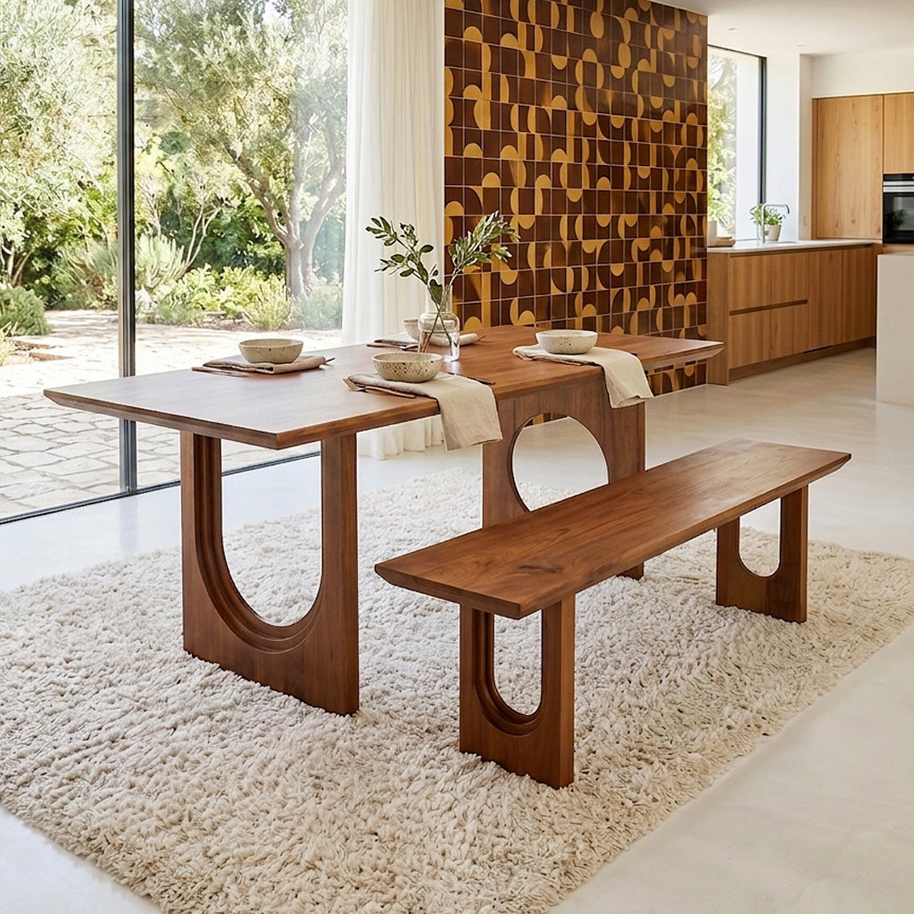 Esstisch Bullnose Abgeschrägt Mix Mangoholz 180cm Rohstoffe