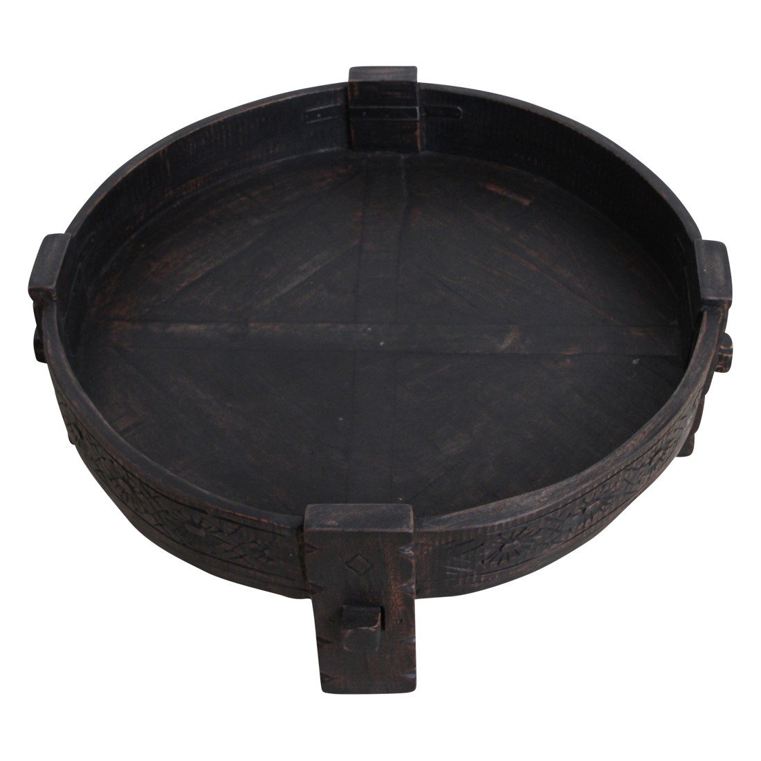 Beistelltisch Grinder Schwarz Raw Materials