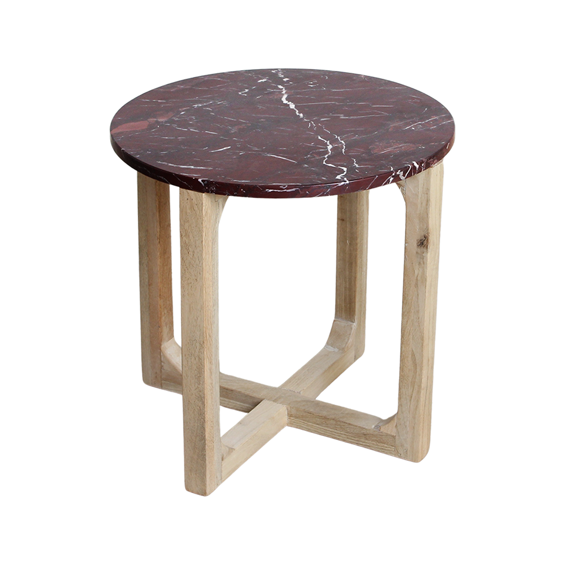 Marmeren bijzettafel rond ‘Cherry’ Raw Materials