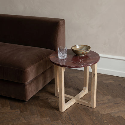 Marmeren bijzettafel rond ‘Cherry’ Raw Materials
