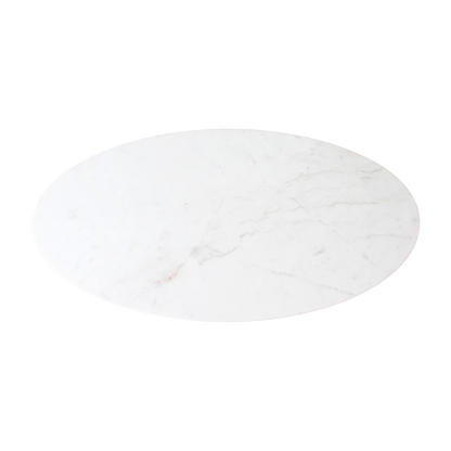 Salontafel Marmer Ovaal Wit Raw Materials