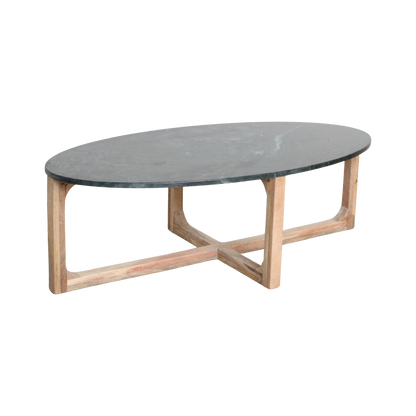 Salontafel Marmer Ovaal Groen Raw Materials