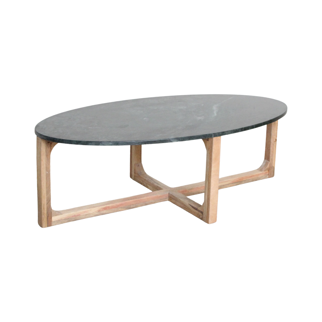 Salontafel Marmer Ovaal Groen Raw Materials