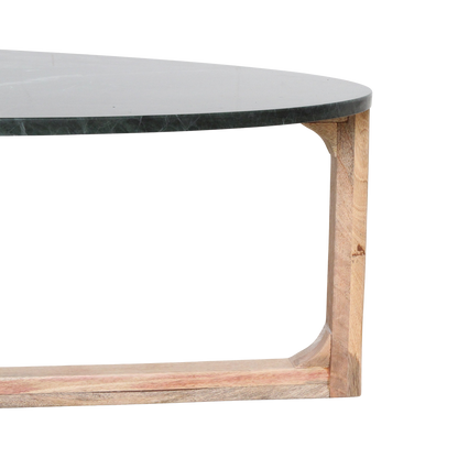 Salontafel Marmer Ovaal Groen Raw Materials