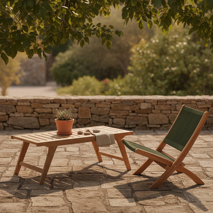 Outdoor Salontafel Odin Teakhout Natutrel raw Materials