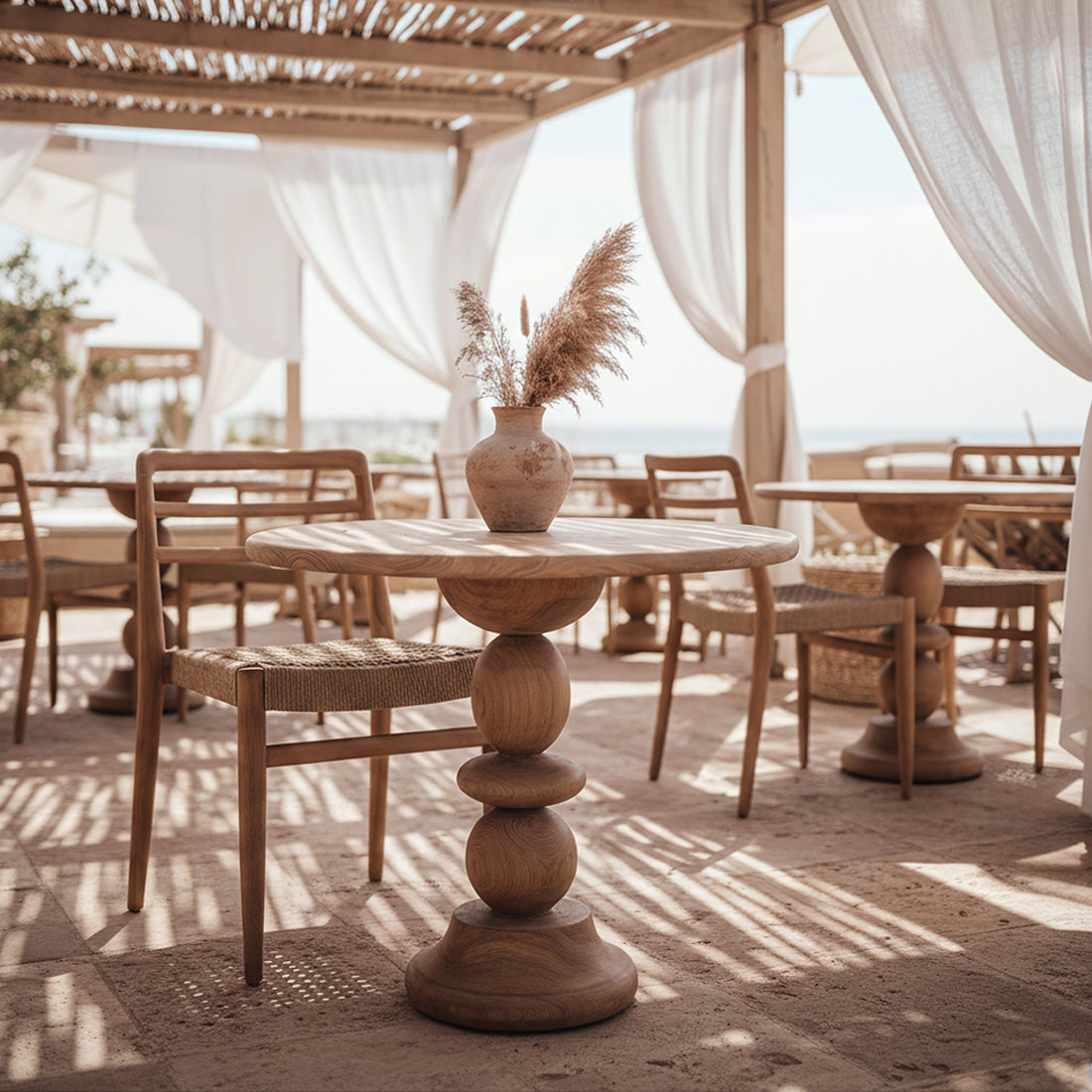 Tao teakhouten outdoor bistro tafel Ø 69cm Raw Materials