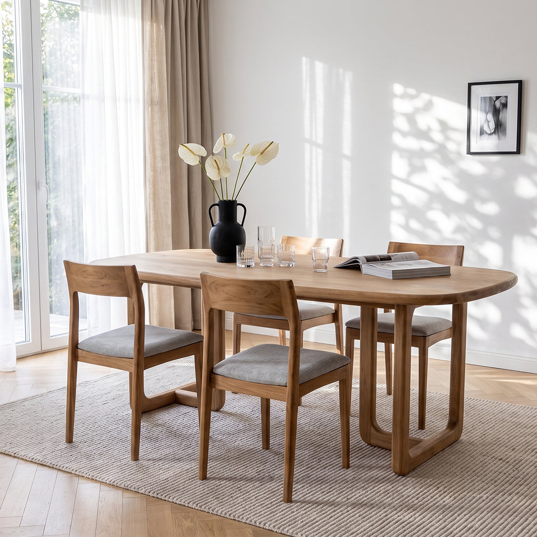 Invierno Eettafel Gerecycled Teakhout 200cm Raw Materials