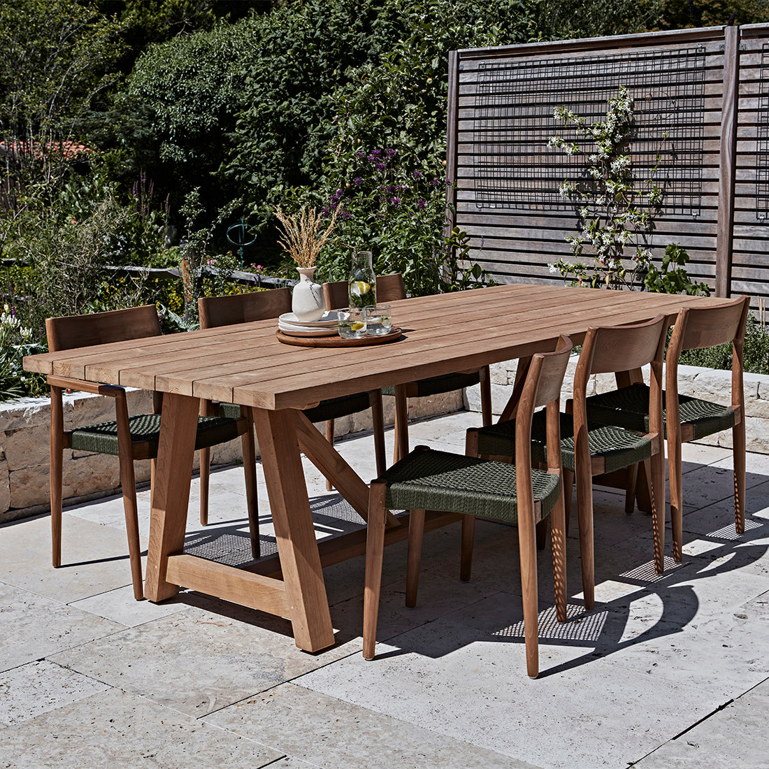 Tuintafel Soleado 200cm FSC Gerecycled Teakhouten Raw Materials