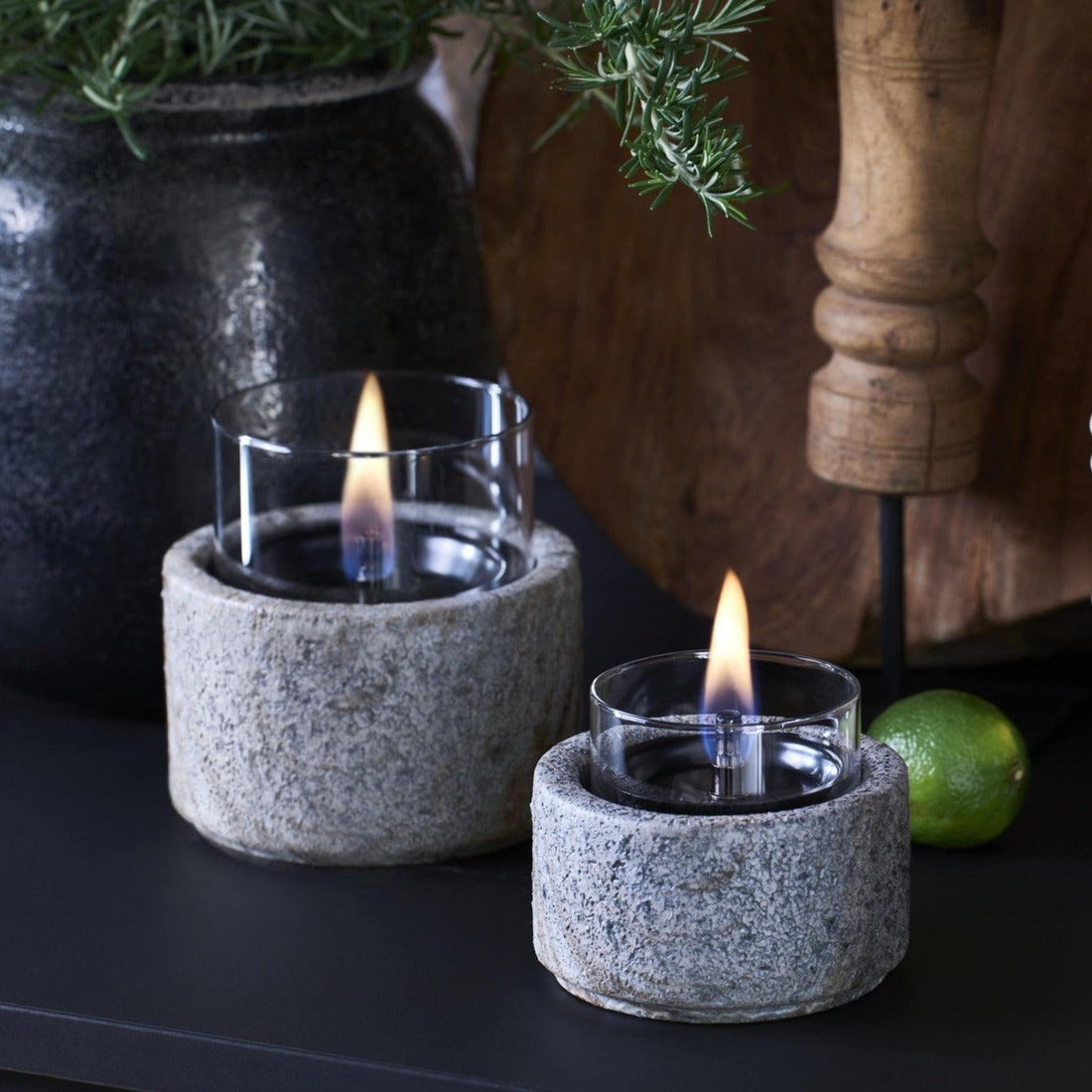 Sfeerkaars Slate 12 Mocha Eiken Tenderflame
