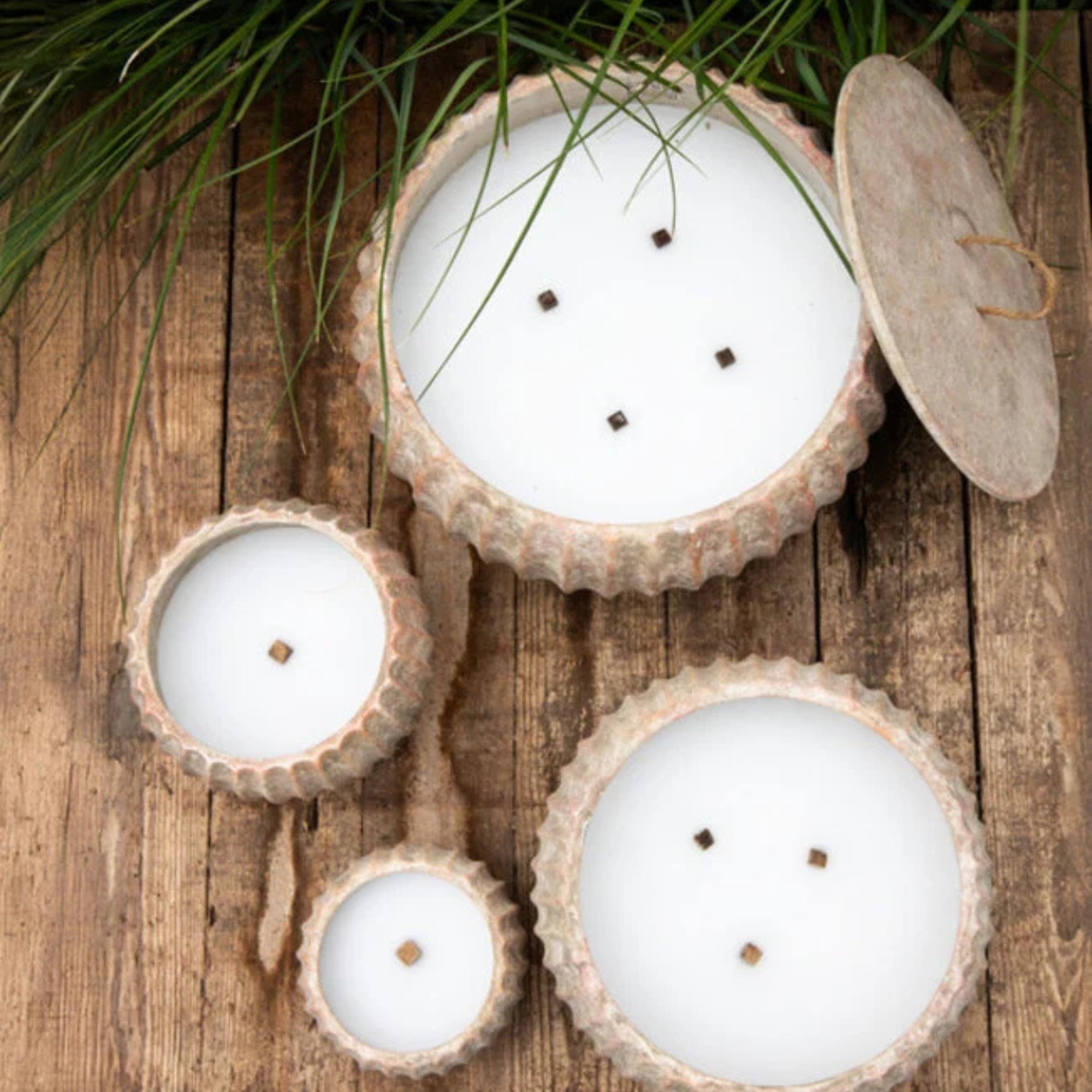 Yasmeene Cement Buitenkaars Crème Ø16cm PTMD