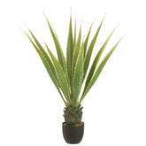Agave Gebroken Wit Kunstmatig Groen 80x80x150cm - Kunstplant - J-Line - livinglovely.nl