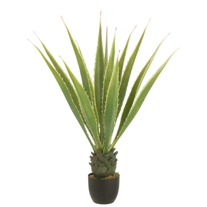 Agave Gebroken Wit Kunstmatig Groen 80x80x150cm - Kunstplant - J-Line - livinglovely.nl