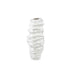 Aharon White Ceramic Irregular Shaped Vase Slim S 20x18x42cm PTMD - Vaas - PTMD - livinglovely.nl