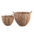 Alfan Brown bamboo basket round SV2 L - Mand - PTMD - livinglovely.nl