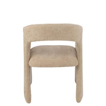Anise Stoel Textiel Beige - Eetkamerstoel - J-Line - livinglovely.nl