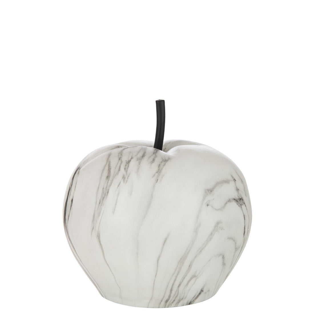 Appel Marmer Poly Wit Large - Beeld - J-Line - livinglovely.nl