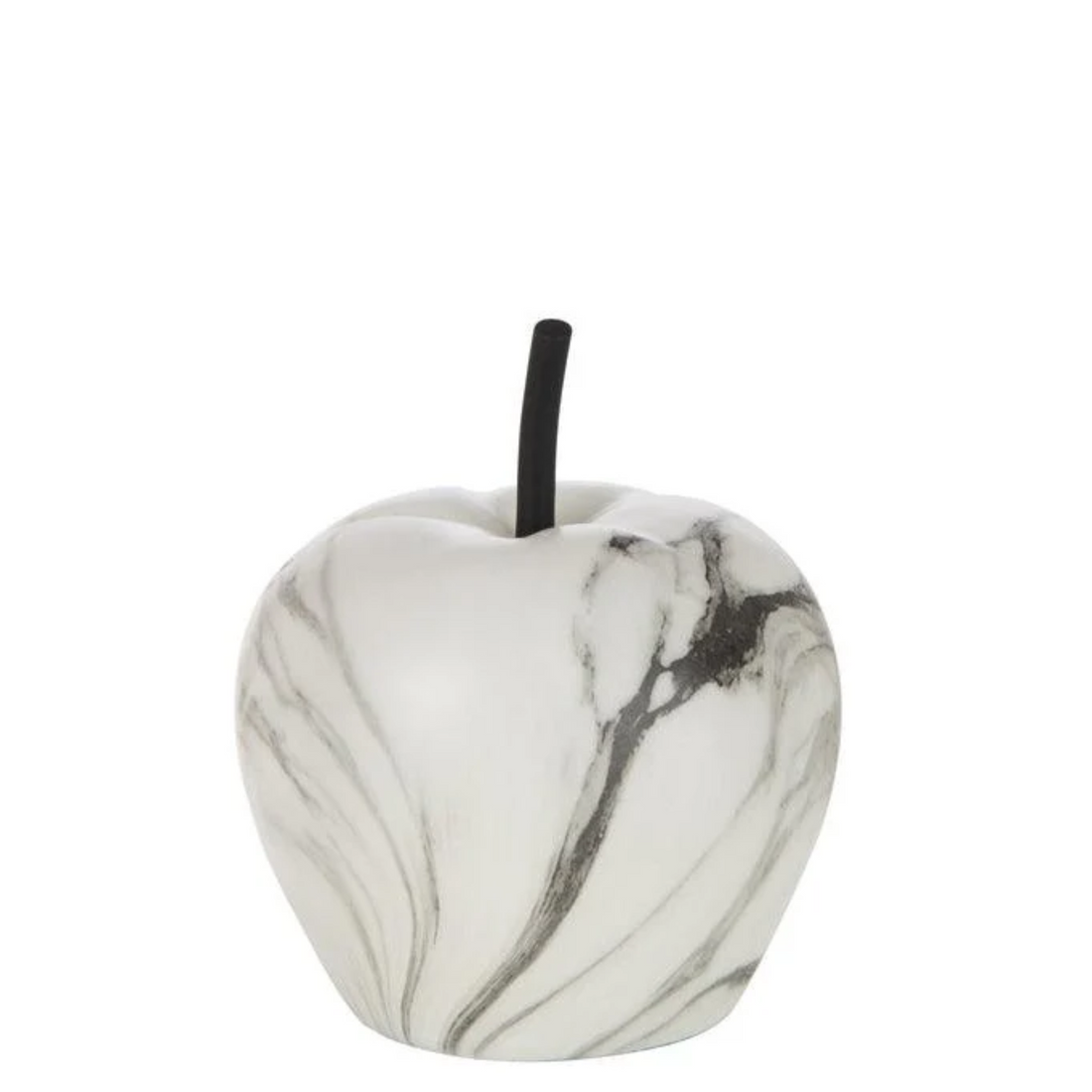 Appel Marmer Poly Wit Small - Beeld - J-Line - livinglovely.nl