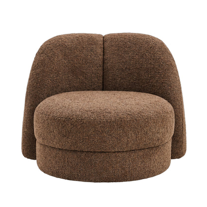 Arco Fauteuil Rond Aphrodite Bruin van PTMD, bruine ronde fauteuil met Aphrodite stof