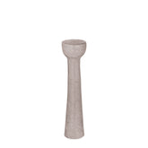 Arey Kandelaar Glas Donkergrijs Rond Hoog Medium van PTMD, ander aanzicht van de kandelaar in donkergrijs glas