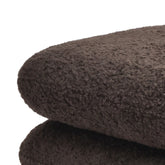 Aro Draaipoef Teddy Bruin van PTMD, extra aanzicht van de ronde poef in bruin