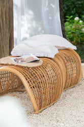 Bank Roni Rotan Naturel - Bankje - J-Line - livinglovely.nl