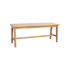 Bankje Teakhout Beige 120cm van Raw Materials, strak houten bankje van 120 cm in warme beige tint