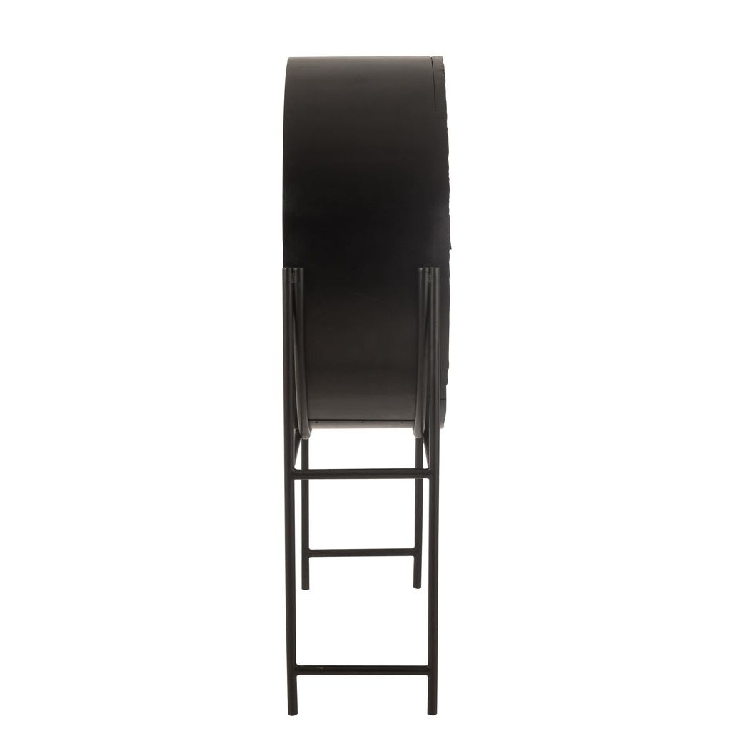 Schrank Shanil aus recyceltem Holz, schwarz, J-Line