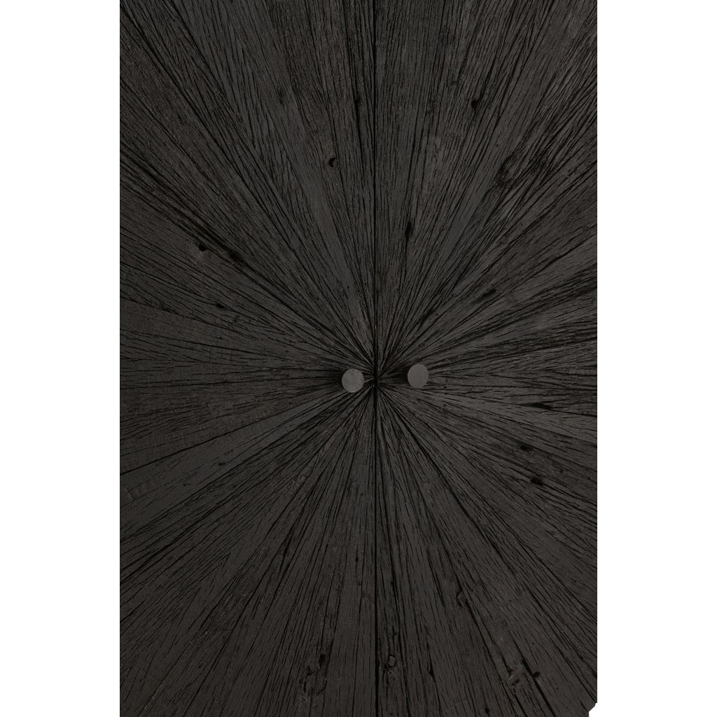 Schrank Shanil aus recyceltem Holz, schwarz, J-Line