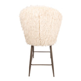 Zachte beige Hair stof van de Ares barkruk van PTMD in detail