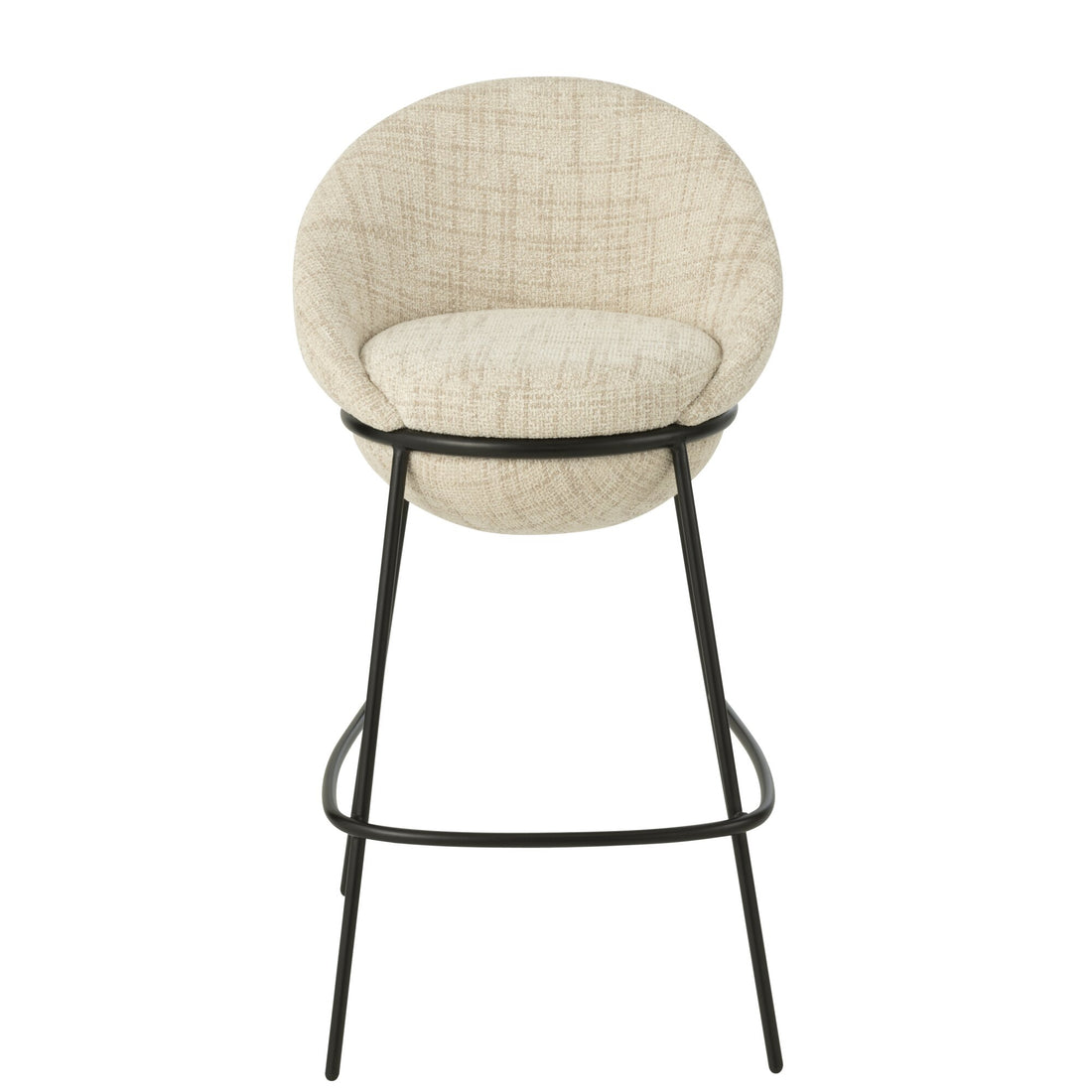 Barhocker Eisen Beige/Schwarz - J-Line