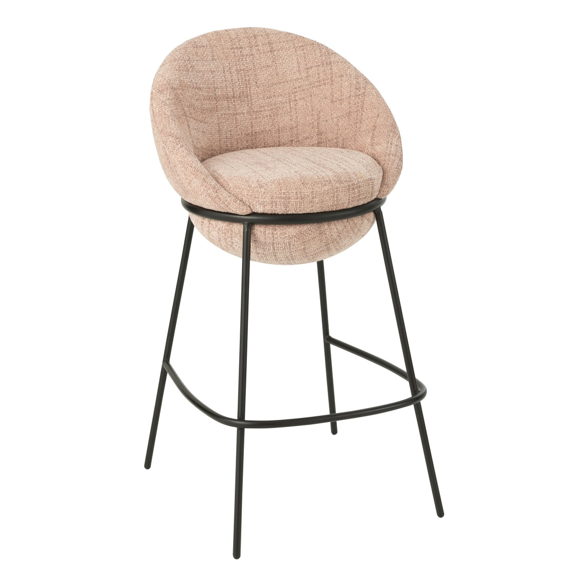 Barhocker Eisen Hellrosa/Schwarz - J-Line