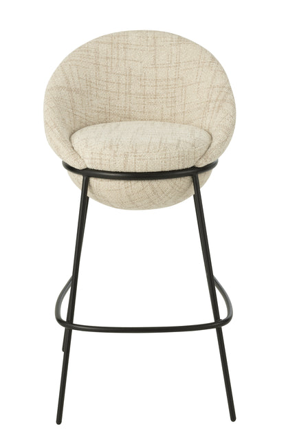 Barkruk Napoli Beige - J-Line - Barkruk - J-Line - livinglovely.nl