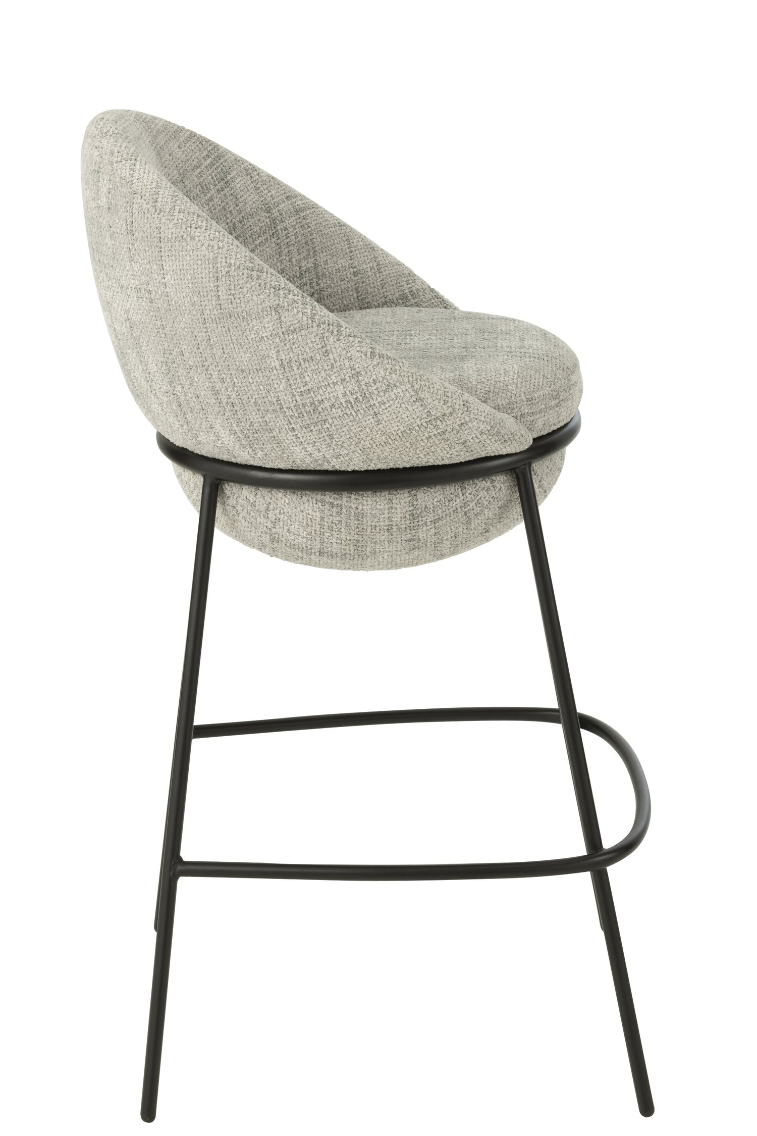 Barkruk Napoli Grijs - J-Line - Barkruk - J-Line - livinglovely.nl