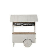 Barmeubel Kiosk Metaal Wit van J-Line, kioskvormig barmeubel in wit, 187cm hoog