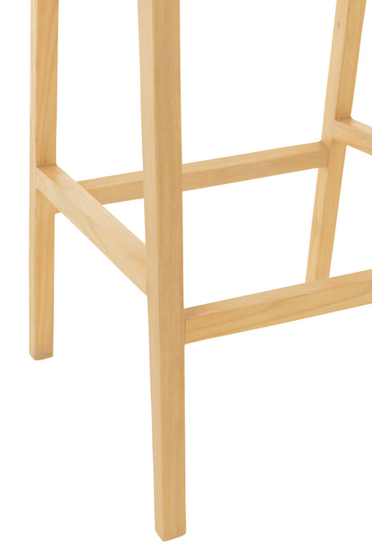 Barstoel Emma Teakhout Naturel J-Line - Barkruk - J-Line - livinglovely.nl
