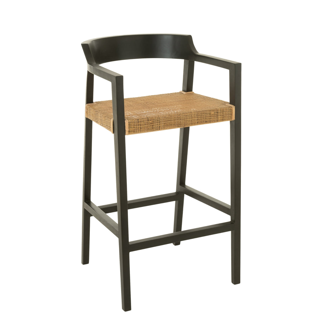 Barhocker Emma Teakholz Schwarz Braun J-Line
