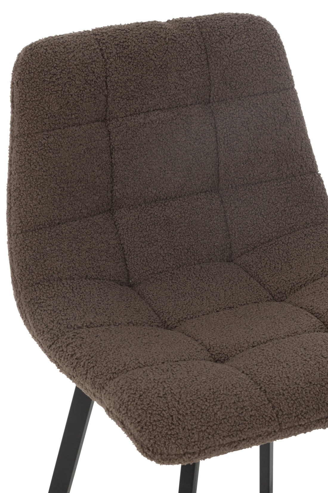 Barstoel Kent Metaal/Polyester Bruin - Barkruk - J-Line - livinglovely.nl