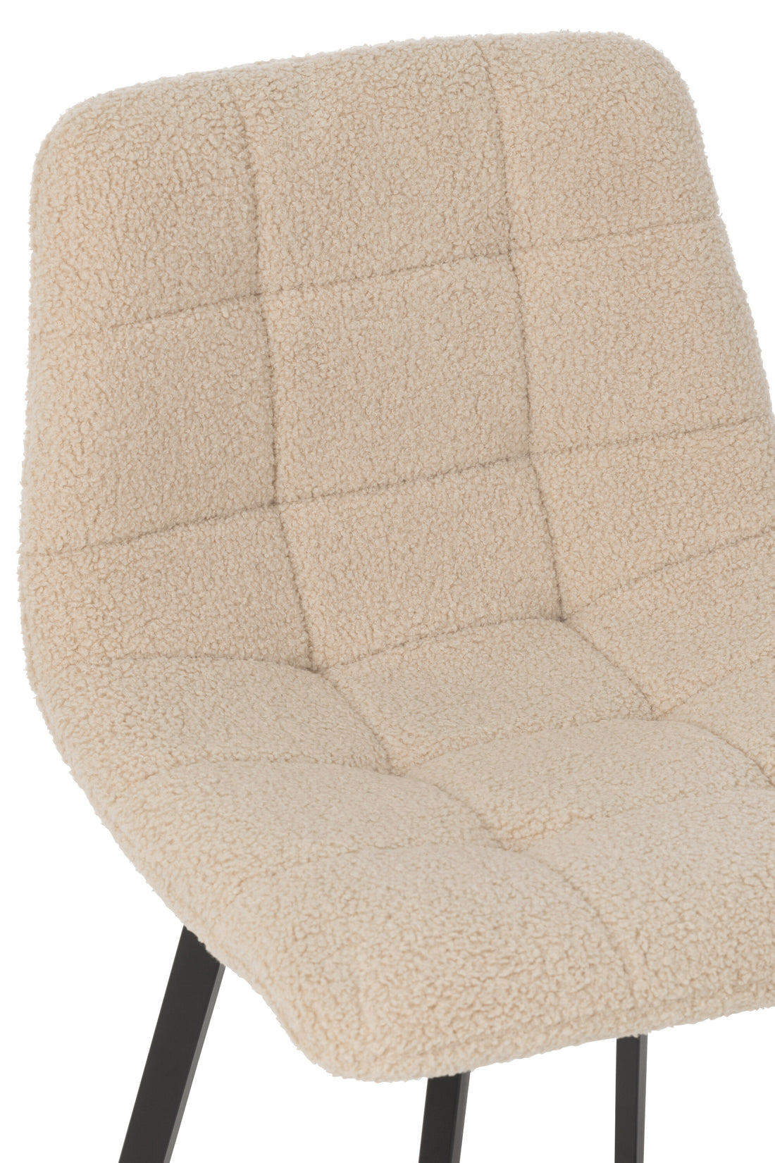 Barstoel Kent Metaal/Polyester Wit - Barkruk - J-Line - livinglovely.nl