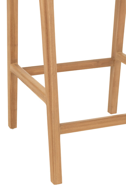 Barstoel Mona Rattan/Teak Naturel - Barkruk - J-Line - livinglovely.nl